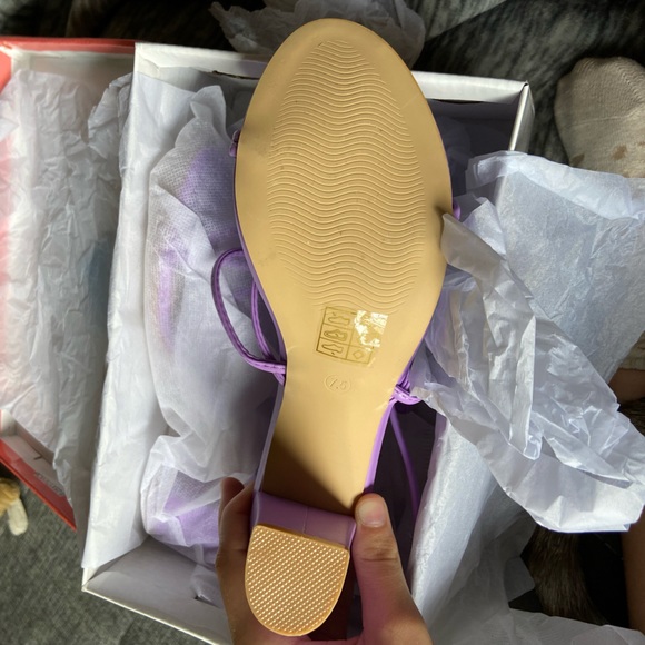 Allegra K Purple Lace up Heels, Size 7.5 - Picture 8 of 9